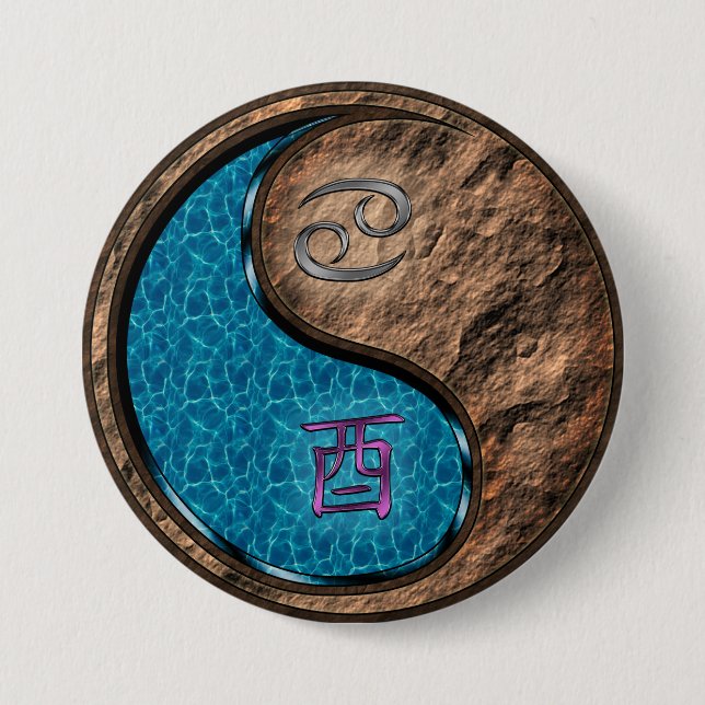 Krebs & Erdhahn Button (Vorderseite)