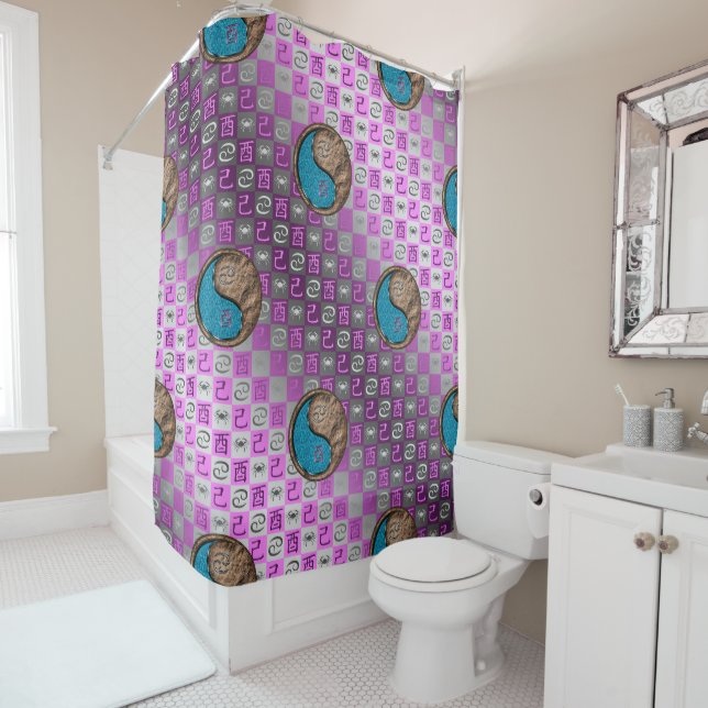 Krebs & Erdhahn Duschvorhang (Beispiel)