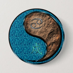 Krebs & Erdhund Button