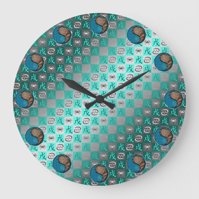 Krebs & Erdhund Große Wanduhr (Vorderseite)