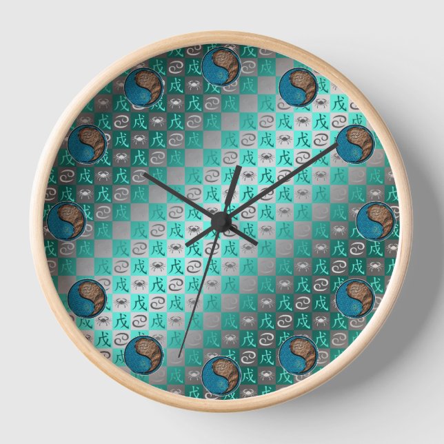 Krebs & Erdhund Uhr (Vorderseite)