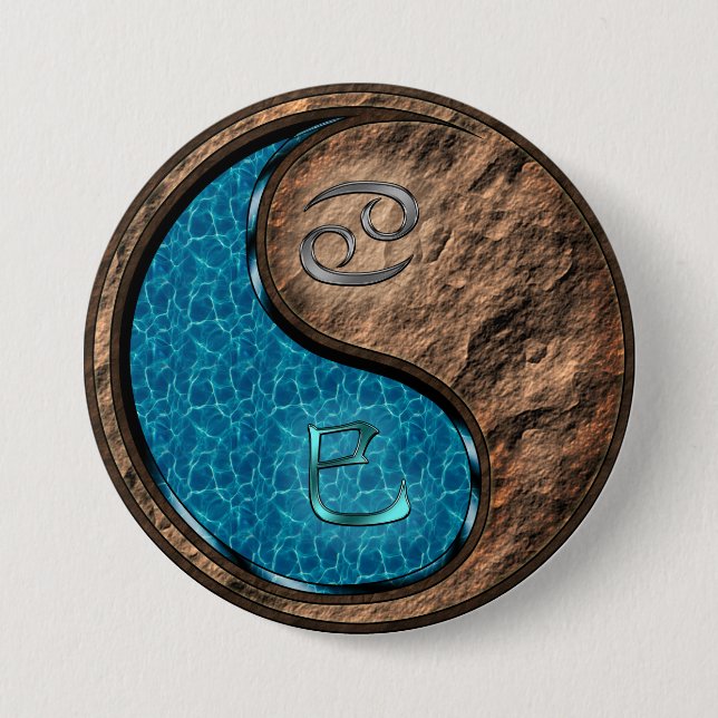 Krebs & Erdlingschlange Button (Vorderseite)