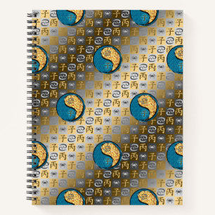 Krebs & Feuer-Ratte Notizbuch