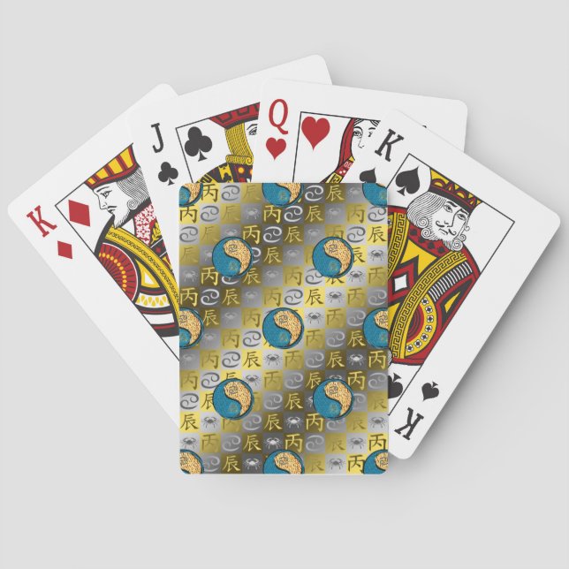 Krebs & Feuerdrache Spielkarten (Rückseite)