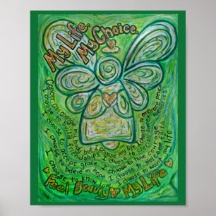 Krebs Gedicht Grüner Engel Malerei Kunst Druck Pos Poster