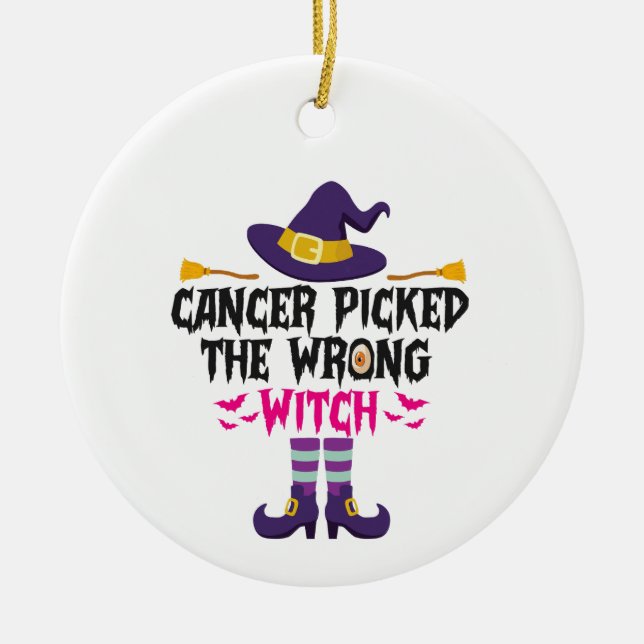 Krebs hat das falsche Hexenblut-Weihnachtsgeschenk Keramik Ornament (Vorne)