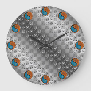 Krebs & Holz Kaninchen Große Wanduhr