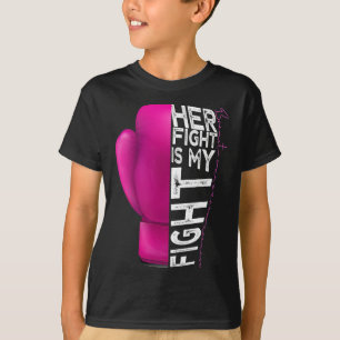 Krebs Ihr Kampf ist mein Kampf rosa Boxhandschuh T-Shirt