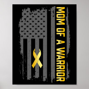 Krebs im Kindesalter Die Flagge der USA Mama eines Poster