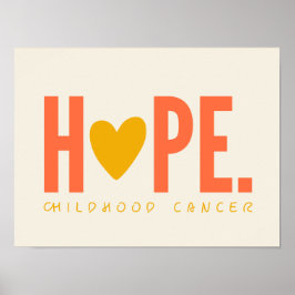 Krebs im Kindesalter HOPE Goldenen Herz-Poster-Zei Poster