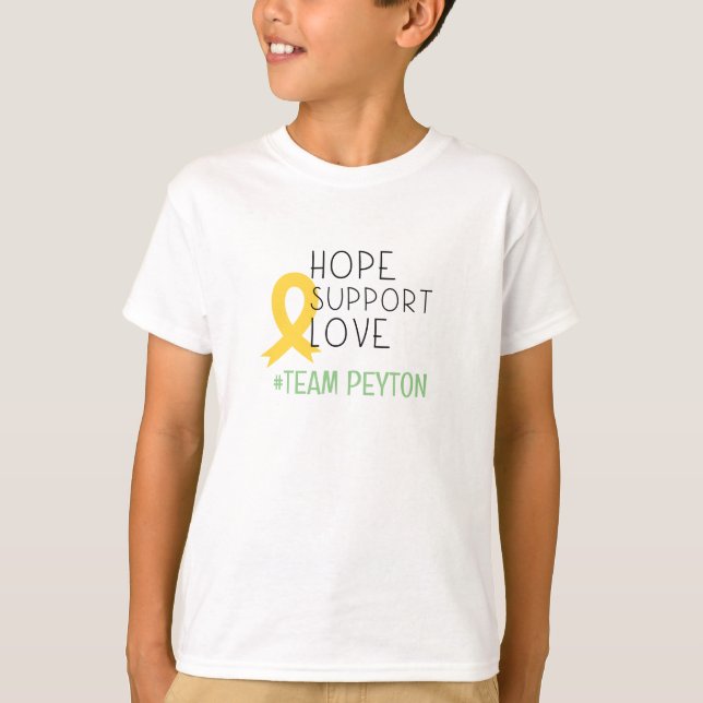 Krebs im Kindesalter.hope#teamName Custom Kids T - T-Shirt (Vorderseite)