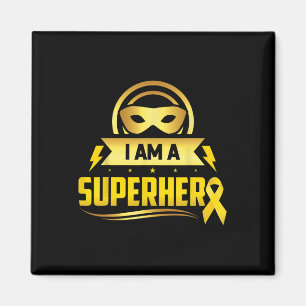 Krebs im Kindesalter Ich bin ein Superheld Magnet