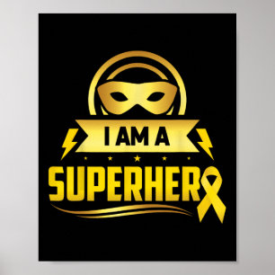 Krebs im Kindesalter Ich bin ein Superheld Poster
