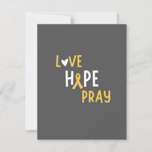 Krebs im Kindesalter.Liebe.hope.bete. Kleine Grußk Mitteilungskarte