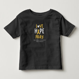 Krebs im Kindesalter.Liebe.hope.bete. Kleinkind T- T-shirt