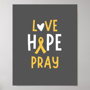 Krebs im Kindesalter.Liebe.hope.bete. Poster & Pri