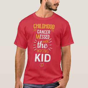 Krebs im Kindesalter mit dem falschen Kid-Bewussts T-Shirt