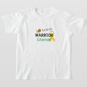 Krebs im Kindesalter.Tapferer Krieger.Custom Kids  T-Shirt