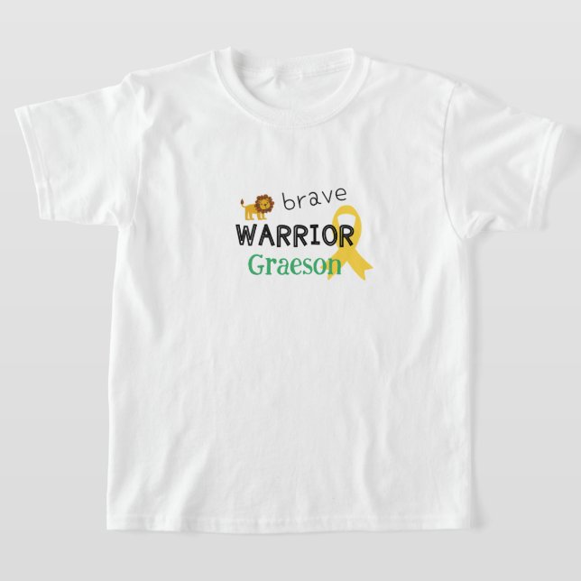 Krebs im Kindesalter.Tapferer Krieger.Custom Kids  T-Shirt (Ablage )