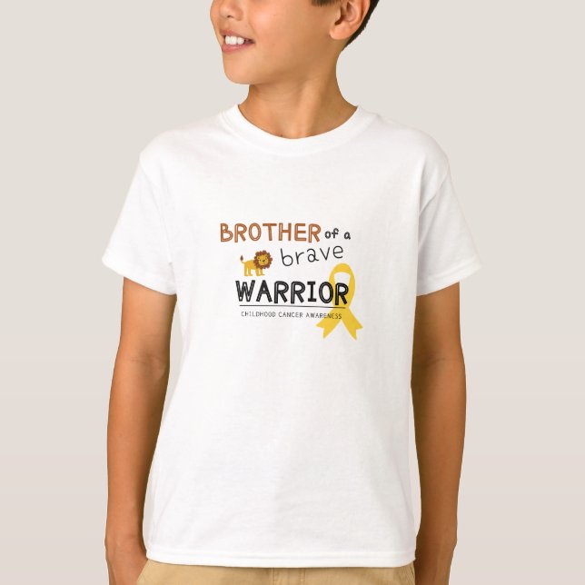 Krebs im Kindesalter. tapferer Kriegerbruder. T-Sh T-Shirt (Vorderseite)