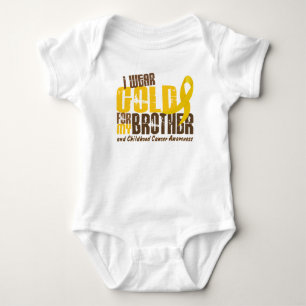 Krebs im Kindesalter trage ich GOLD FÜR MEINEN BRU Baby Strampler