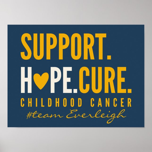 Krebs im Kindesalter unterstützt Custom Poster Pri (Vorne)