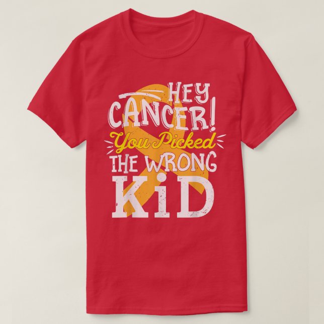 Krebs im Kindesalter wählte das falsche Kind - Kri T-Shirt (Design vorne)