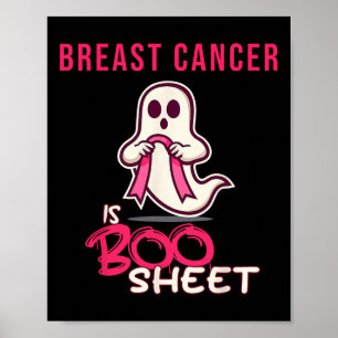 Krebs ist Boo Sheet Bewusstseinsmonat  Poster