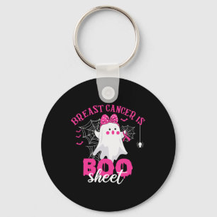 Krebs ist Boo Sheet Brustkrebs Krieger Halloween Schlüsselanhänger