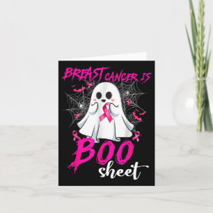 Krebs ist Boo Sheet Halloween Brustkrebsbewusstsei Karte