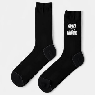 Krebs ist nicht willkommen Schwarz-Weiße Pflegep Socken