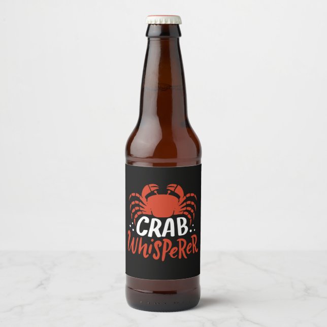 Krebs - Krabbenflüster Bierflaschenetikett (Vorderseite)