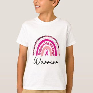 Krebs Krieger rosa Brustkrebs Bewusstsein Rainbo T-Shirt
