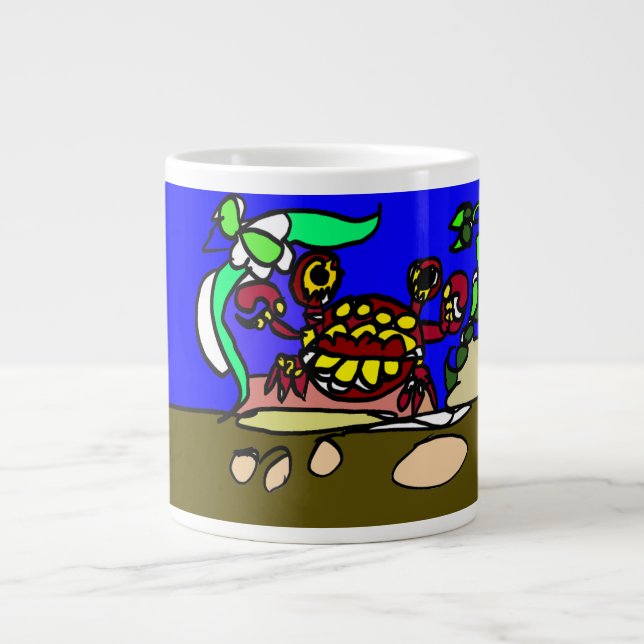 Krebs-Kunst Jumbo-Tasse (Vorderseite)