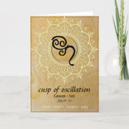 Krebs-Leo Cusp Grußkarte Karte