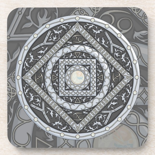 Krebs Mandala Untersetzer (Vorderseite)