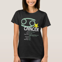 Krebs-Merkmal-Damen-Dunkelheits-T - Shirt
