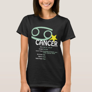 Krebs-Merkmal-Damen-Dunkelheits-T - Shirt