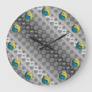 Krebs & Metallhase Große Wanduhr