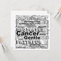 Krebs mit dieser Zodiac Word Grußwolke