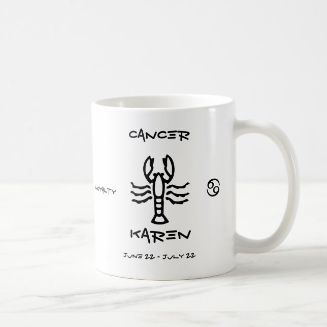 Krebs personalisiert kaffeetasse (Rechts)