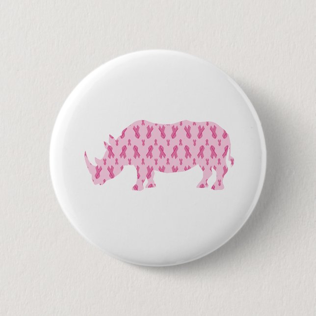 Krebs-Ribbon-Rhino Button (Vorderseite)