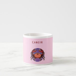 Krebs Rosa, Sternzeichen, Sternzeichen Druck Espressotasse