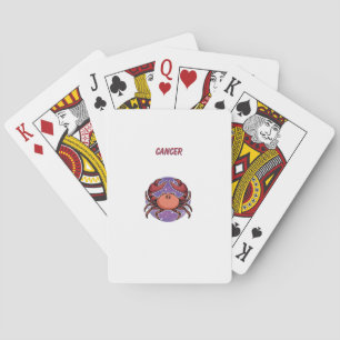 Krebs Rosa, Tierkreiszeichen, Sternzeichen Druck Spielkarten