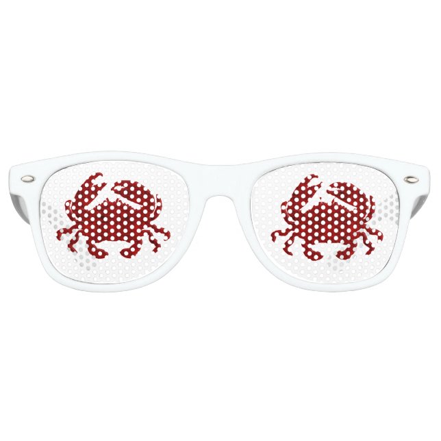 Krebs - Roter Grunge Sonnenbrille (Vorderseite)