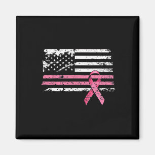 Krebs Shirt Amerikanische Flagge Brustkrebs Bewuss Magnet