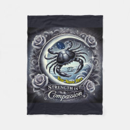 Krebs "Stärke in Mitgefühl" Fleece Blanket