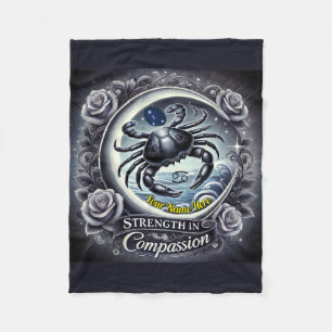 Krebs "Stärke in Mitgefühl" Fleece Blanket