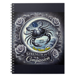 Krebs "Stärke in Mitgefühl" SpiralNotebook Notizblock