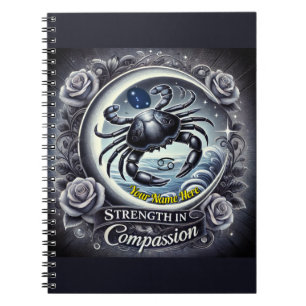 Krebs "Stärke in Mitgefühl" SpiralNotebook Notizblock